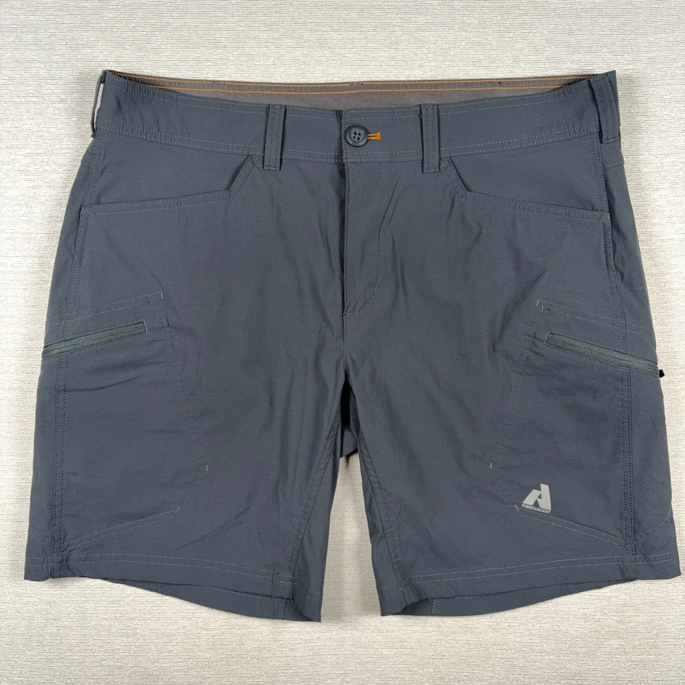 Eddie Bauer Guide Pro 9" Shorts Mens 38 Storm Nylon Spandex Hiking First Ascent